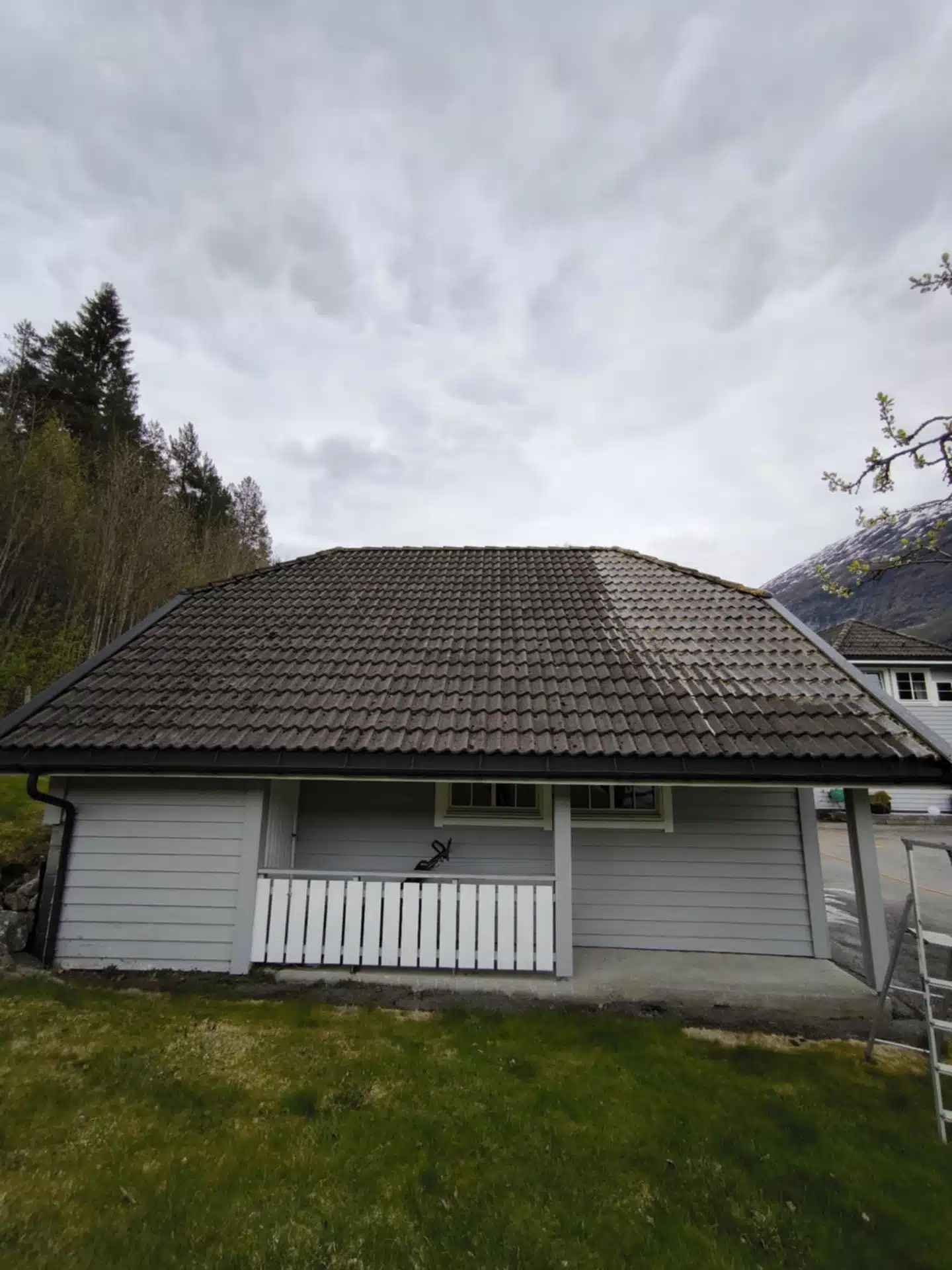 Takvask Sandbakk før/under